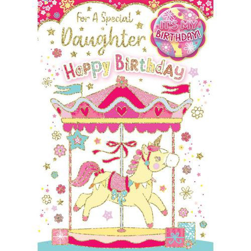 Picture of SPECIAL DAUGHTER BIRTHDAY BADGE CARD